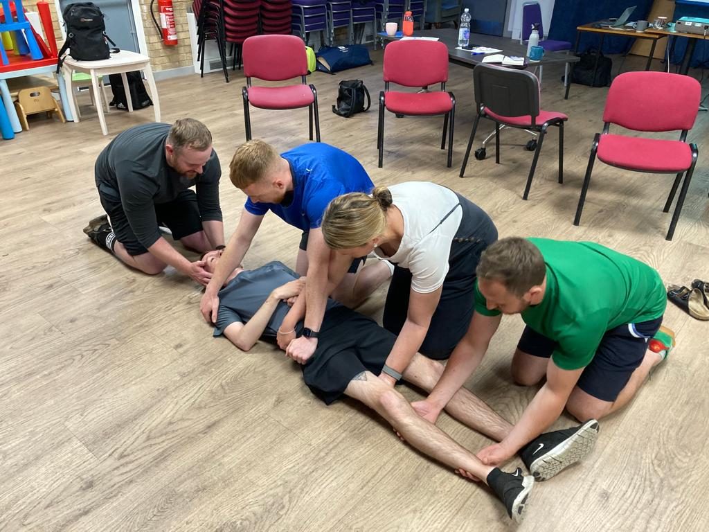 First aid training in progress in Leicester